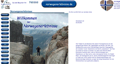 Desktop Screenshot of norwegenerlebnisse.de